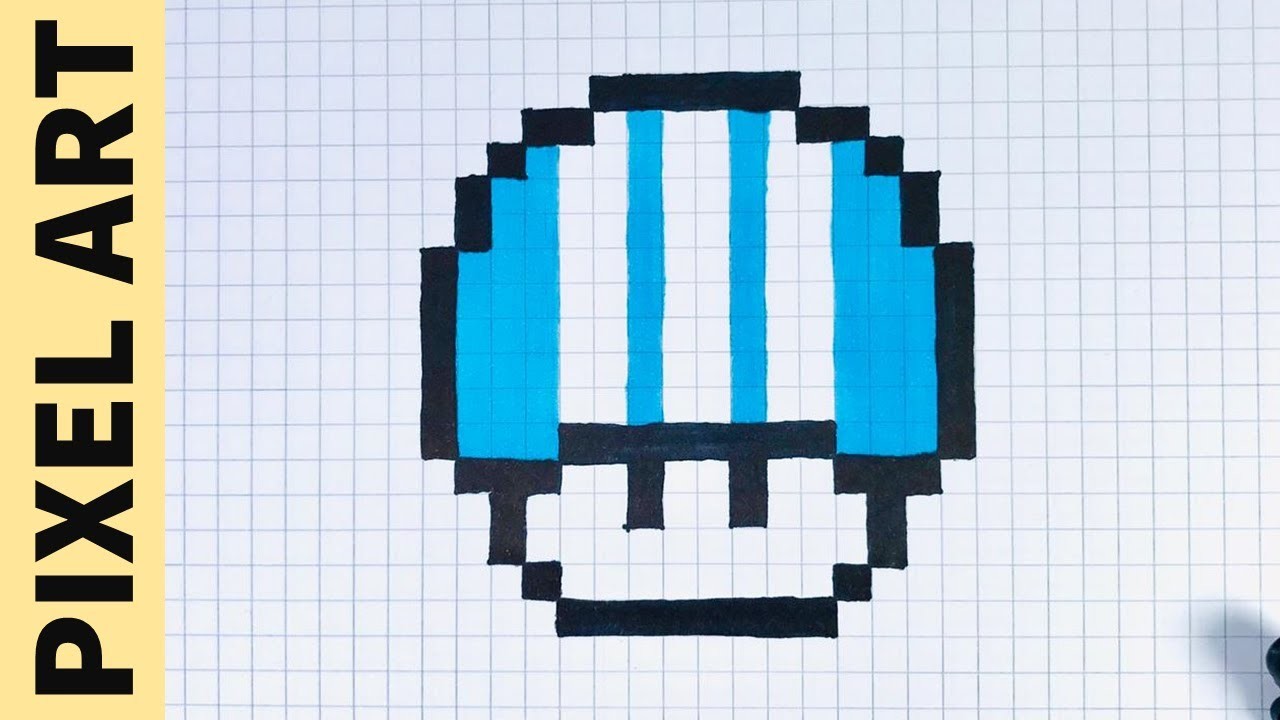 Come disegnare logo Adidas Pixel Art | Mushroom Super Mario pixelart