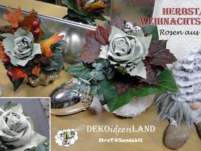 DIY Adventsdeko | How to: roses from Autumn leaves. Rosen aus Blätter | bloemschik  DekoideenLand