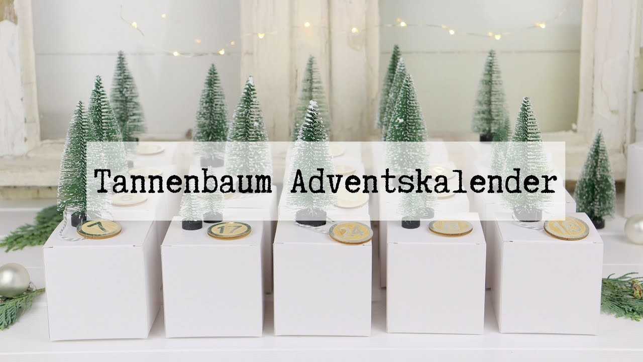 DIY - Adventskalender mit Tannenbäumen schnell und einfach basteln