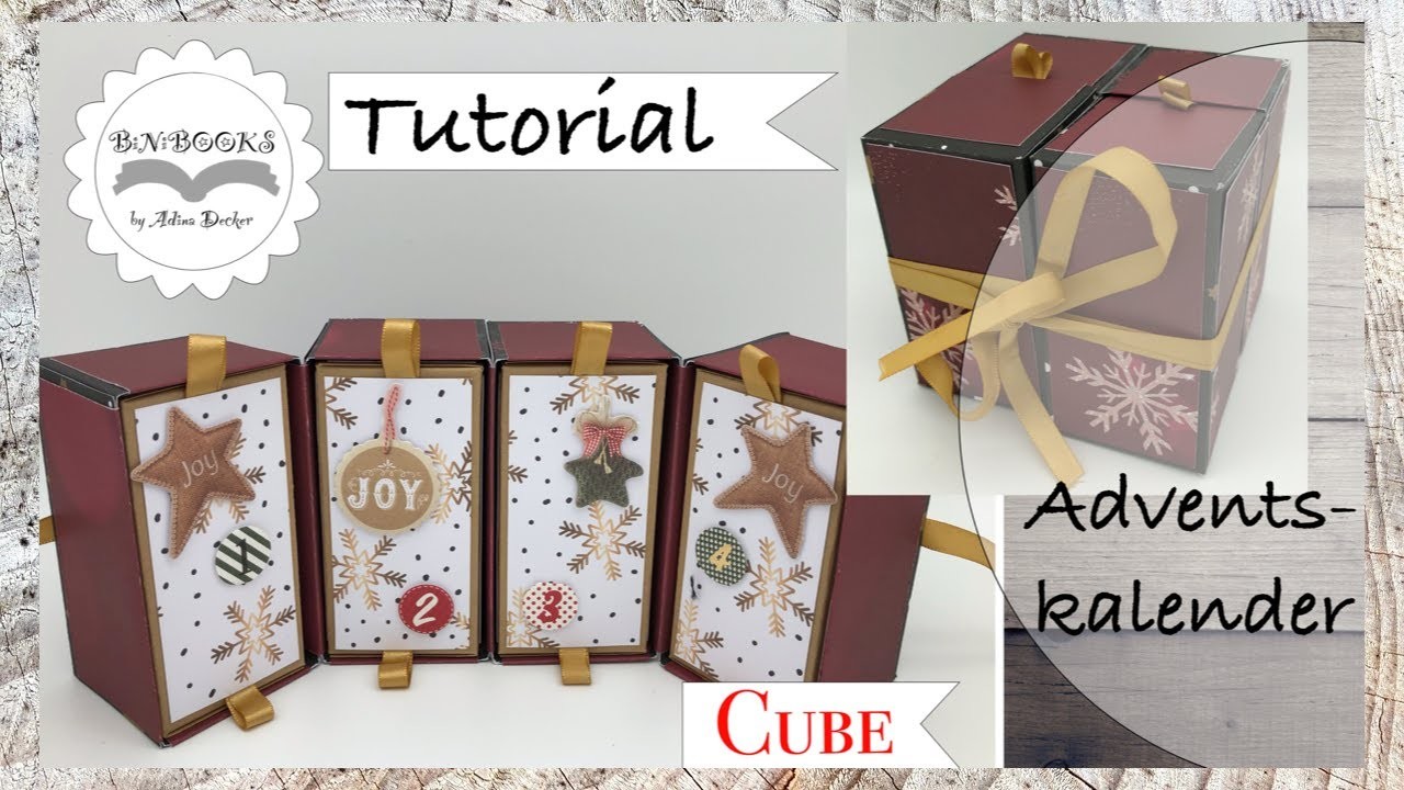 DIY * Cube Mini Adventskalender * Vier Tage * Cube Mini Advent Calendar * Four Days * Tutorial