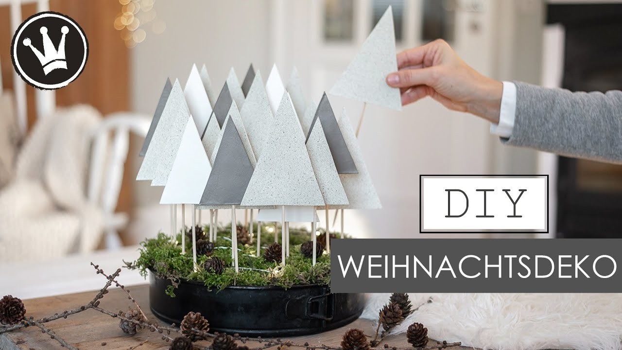 DIY - WEIHNACHTSDEKO im SCANDI STYLE | WINTERWALD in der Backform | Adventskalender | DekoideenReich