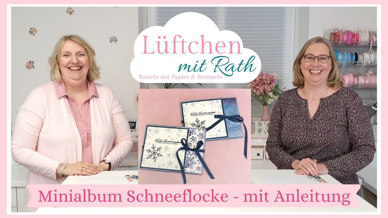 Flip Flap Minialbum Schneeflocke mit Tutorial PDF