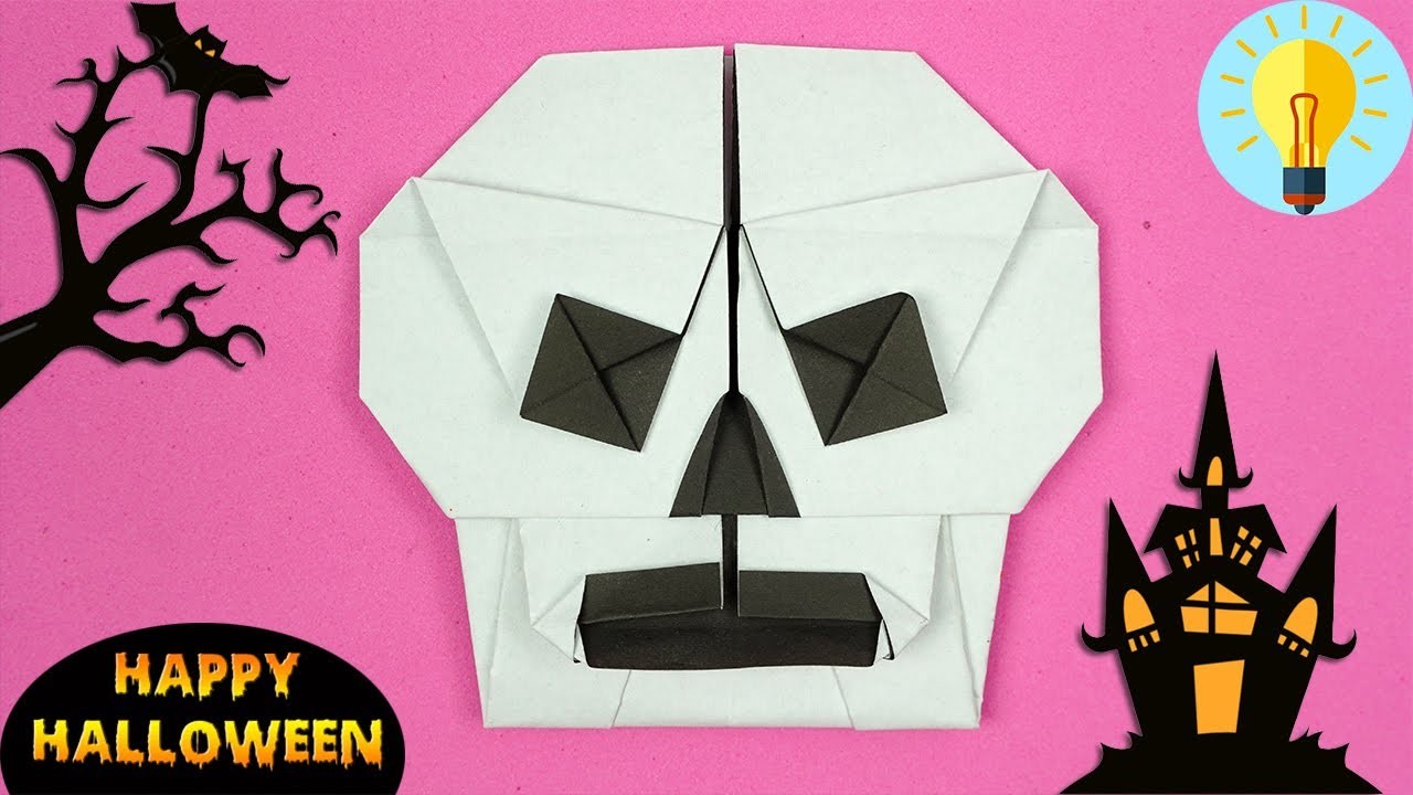 Halloween basteln mit papier | Schädel falten | Halloween deko | Basteln für halloween