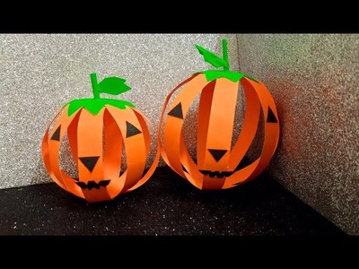 Halloween Craft Ideas.Paper pumpkin. How to make a paper pumpkin. Halloween pumpkin. DIY pumpkin