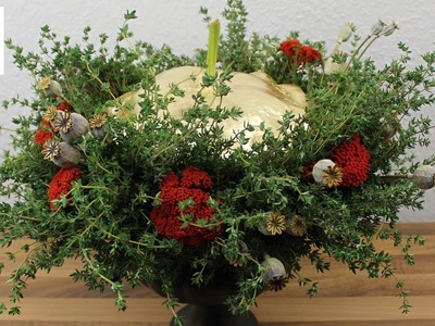 Herbstdeko für die Küche mit Kürbis und Kräuter basteln ❁ Deko Ideen mit Flora-Shop