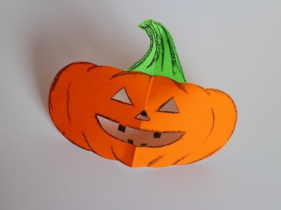 Kürbis Basteln mit Papier für Deko an Halloween, Herbst & Geburtstag [W+]