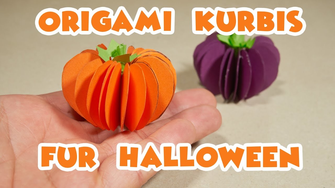 Origami Kürbis für Halloween | Papier Kürbisse falten | Halloween Deko | DIY