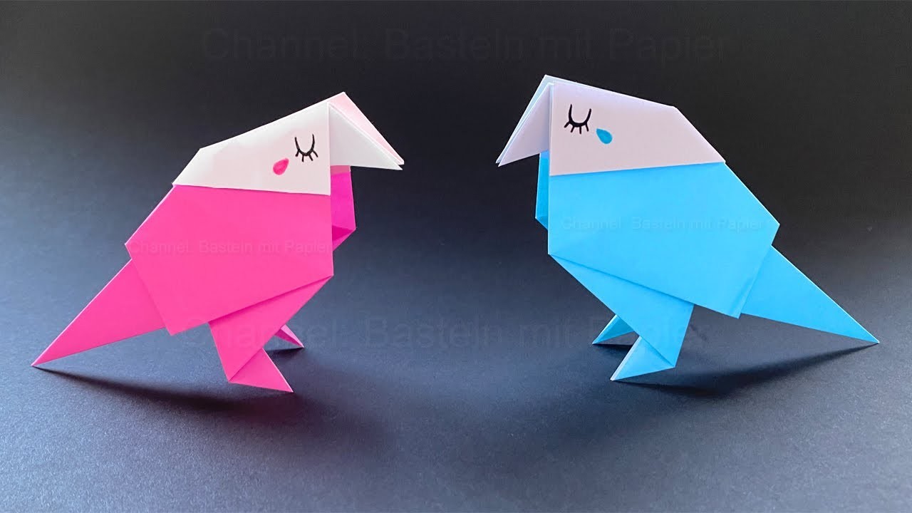Origami Vogel basteln mit Papier - Deko oder Geschenk selber machen ????