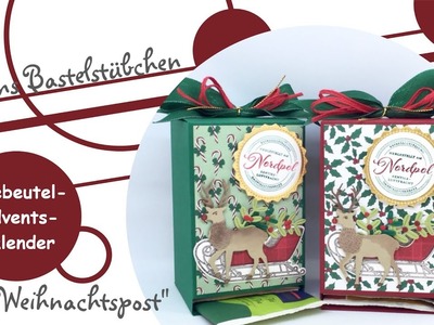 Teebeutel-Spender als Adventskalender basteln mit "Weihnachtspost" von Stampin´ Up!