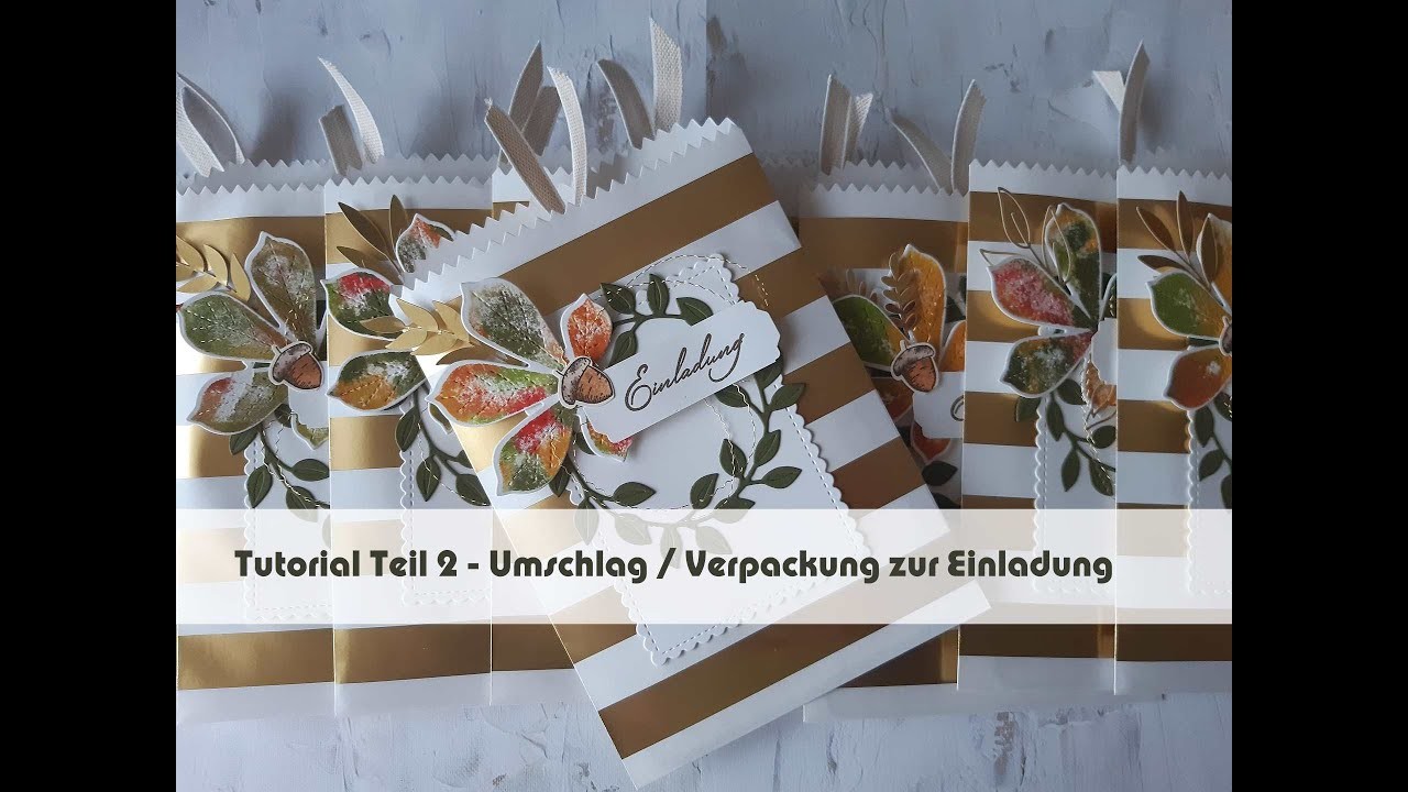 Tutorial Einladung zwei runde Geburtstage - Teil 2 Umschlag.Verpackung mit Stampin'Up!