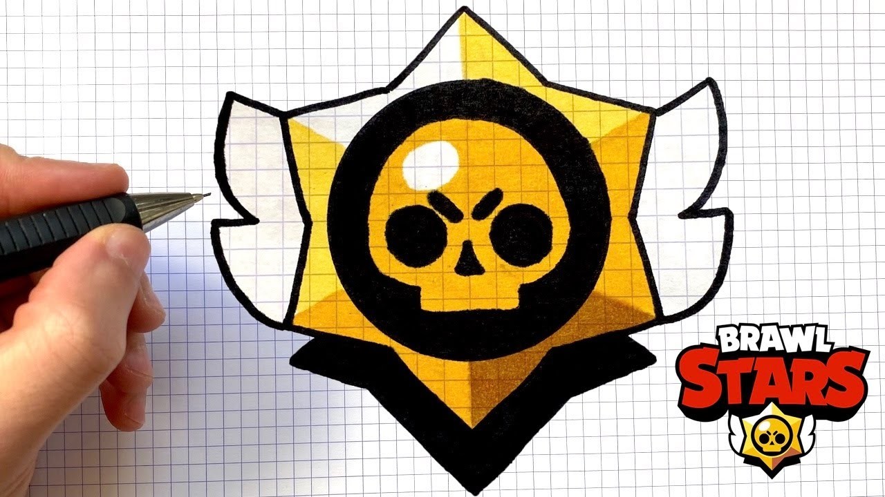 WIE ZEICHNET MAN BRAWL STARS PIXEL ART LOGO