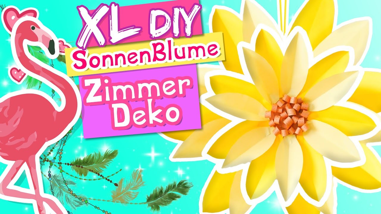 XL Blume DiY Raumdeko selber machen Basteln Teenie Zimmerdeko Frühling Herbst Sommer Diy TobiLotta