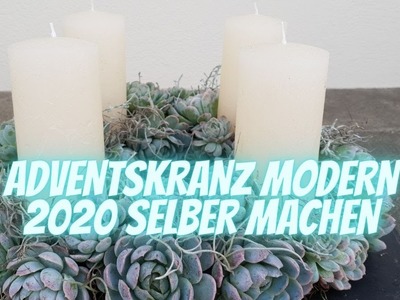 Adventskranz 2020 Modern selber machen - Eleganter & exklusiver Adventskranz weiss - DIY Anleitung