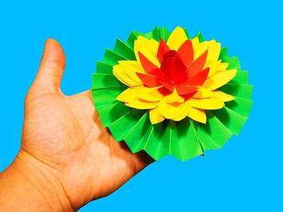 Basteln mit Papier: Papierblume Lotus. Blumen als Bastelideen für Geschenke. DIY Bastelideen