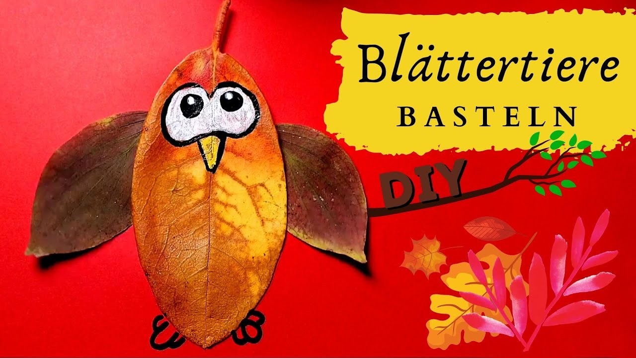 Blättertiere basteln | Herbst | 10 Ideen | Basteln mit Naturmaterial
