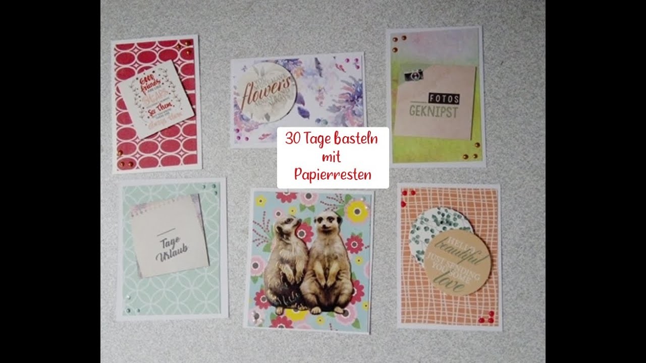 Challenge 30 Tage basteln mit Papierresten- Part #28.30