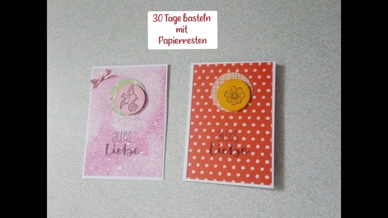 Challenge 30 Tage basteln mit Papierresten - Part # 19. 30