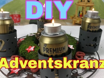 DIY Adventskranz zum Selbermachen für Männer Weihnachten Adventskalender Bier Kranz Jingle Bells