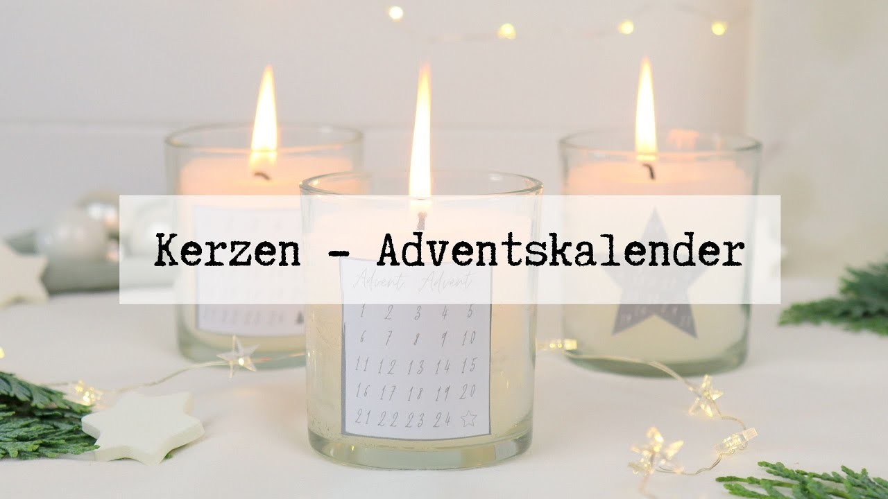 DIY - Mini-Kerzen-Adventskalender selber machen + kostenlose Vorlage