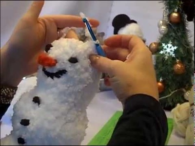 DIY: Süßer SCHNEEMANN zum kuscheln & als DEKO :))