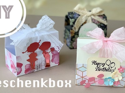 DIY Tutorial Geschenkidee Geschenkbox Geschenkschachtel selber basteln Geburtstagsgeschenk.Gift Box