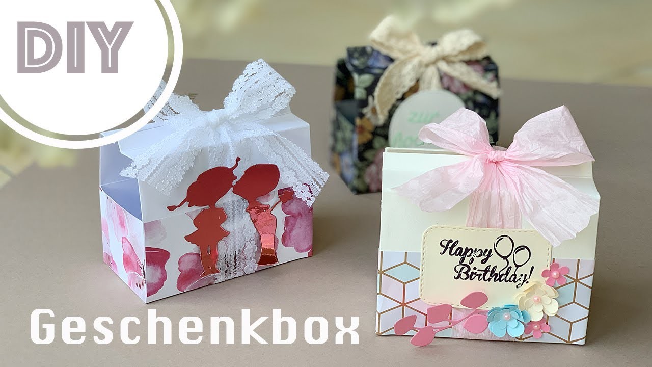 DIY Tutorial Geschenkidee Geschenkbox Geschenkschachtel selber basteln Geburtstagsgeschenk.Gift Box