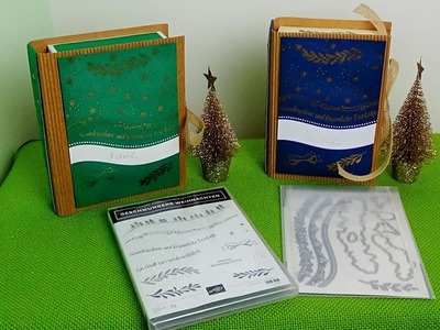 Ein Buch als Weihnachtsverpackung mit Stampin'Up! dekorieren teil 2