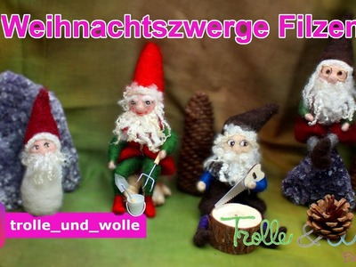 Filzanleitung Zwerg mit Brille aus Märchenwolle . felting dwarf