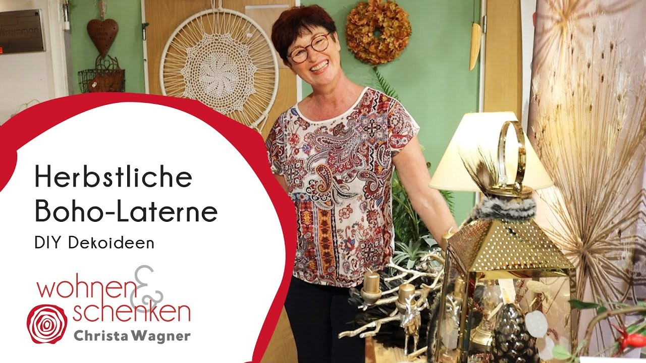 Herbstliche Boho-Laterne | DIY Dekoidee von Wohnen & Schenken - Christa Wagner