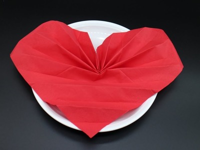 Servietten falten 'Herz' für Geburtstag, Weihnachten, Valentinstag & Muttertag [W+]