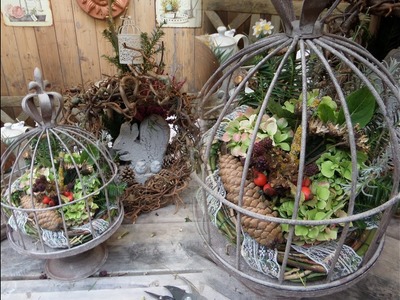 Tolle Shabby Chic HERBST & Winter DEKO nature pur für Haus & Garten :))