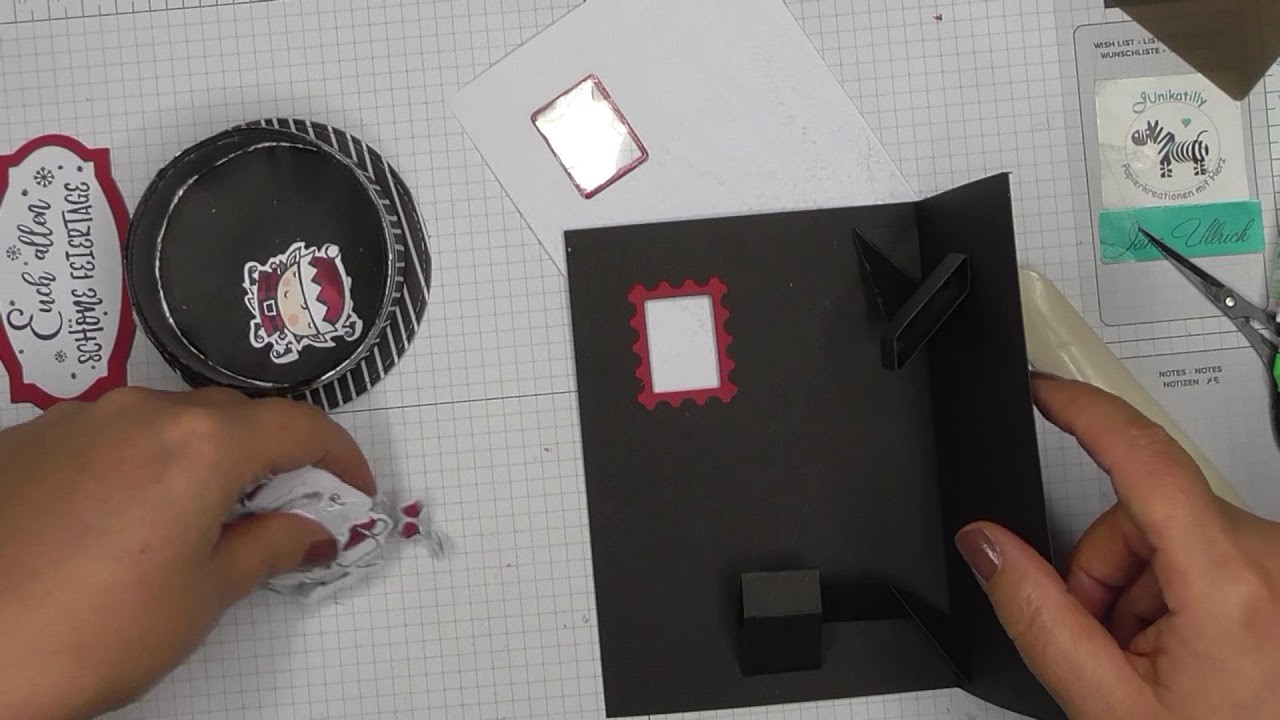 Wäscheleine Pop-up-Karte Santas Suits & Weihnachtswerkstatt von Stampin' UP!