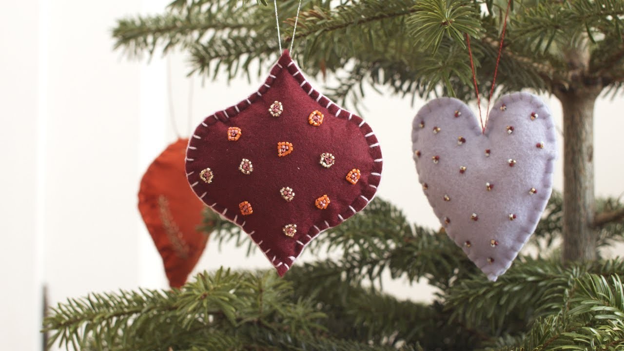 Christmas ornaments in felt - DIY by Søstrene Grene