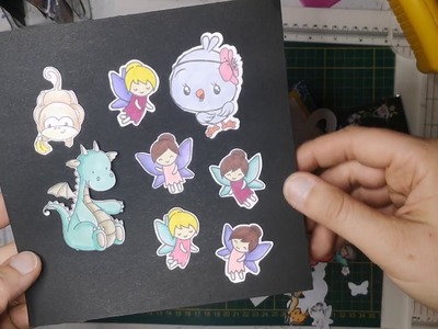 DIY Colorierte Stempel Abdrücke Überraschungspost von der lieben Bibi