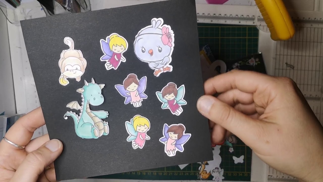 DIY Colorierte Stempel Abdrücke Überraschungspost von der lieben Bibi