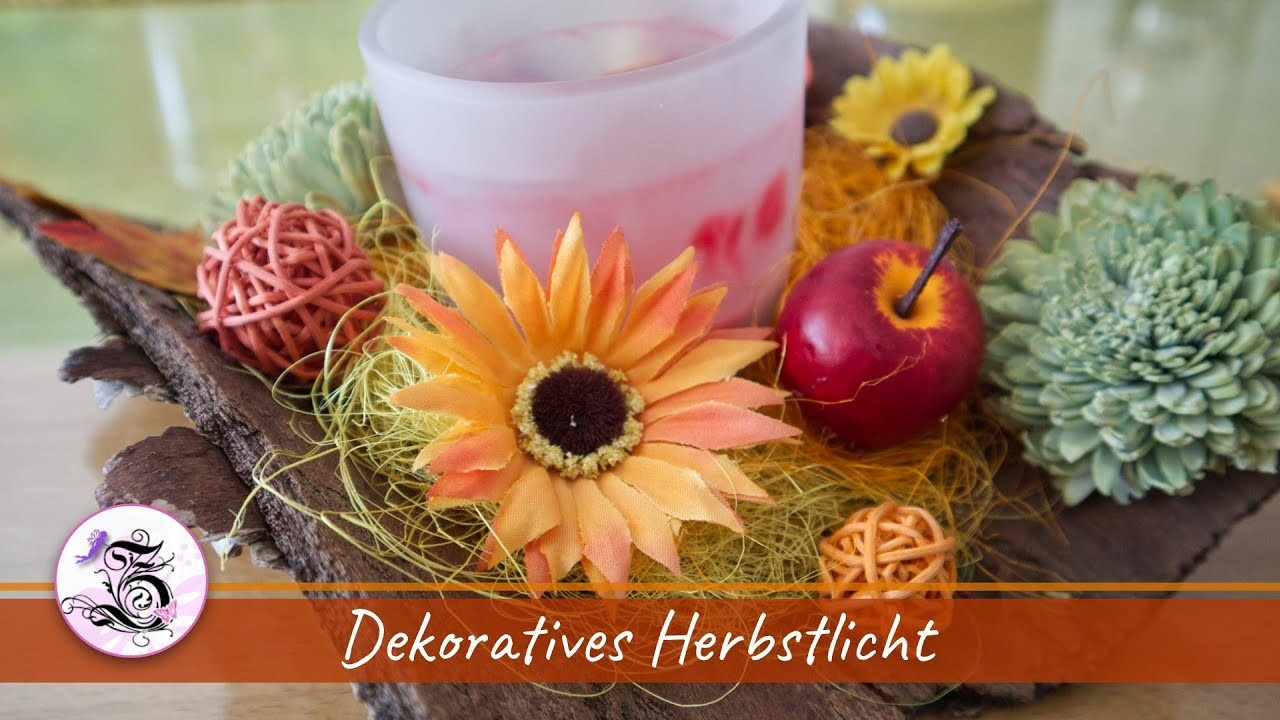 DIY - Dekoratives Herbstlicht, basteln im Herbst