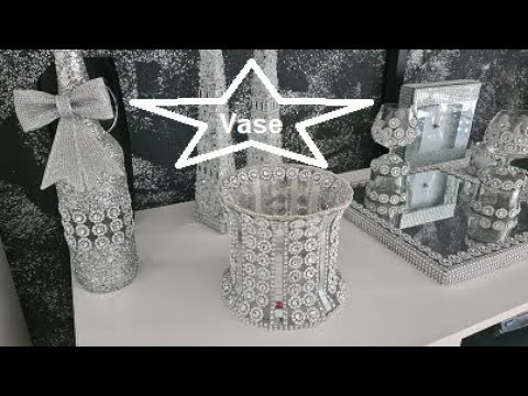 DIY Homedecor, glitzernde Vase