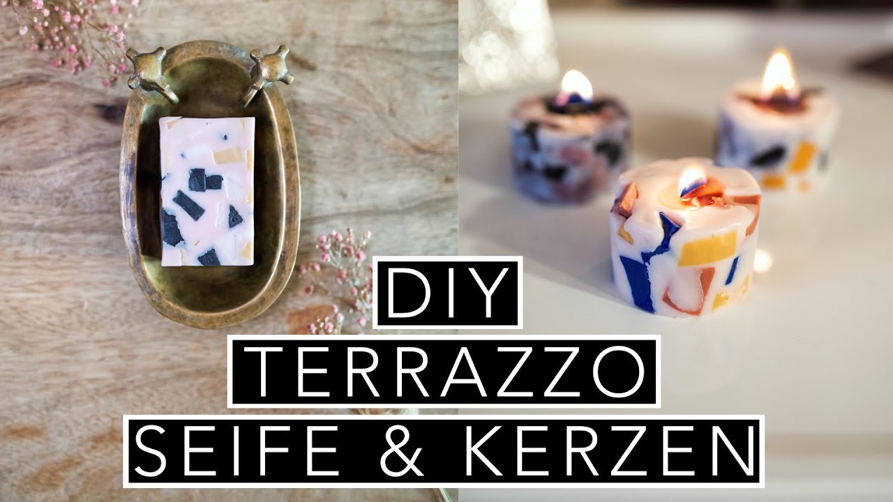 DIY Terrazzo-Seifen und -kerzen | Mosaikseifen selber machen | Jelena Weber
