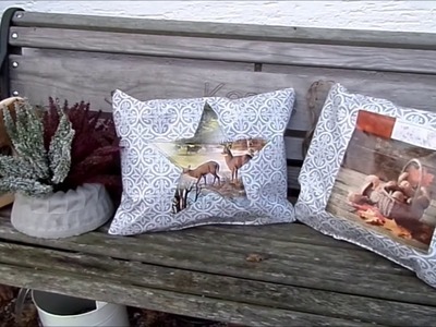 DIY: TOLLE Herbst & Winter DEKO-Kissen für Innen & Außen abwaschbar, Upcycling :))