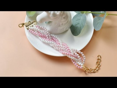 【DIY Tutorial】Mehrere Stränge Perlenarmband. How to make a multi-strand pearl bracelet