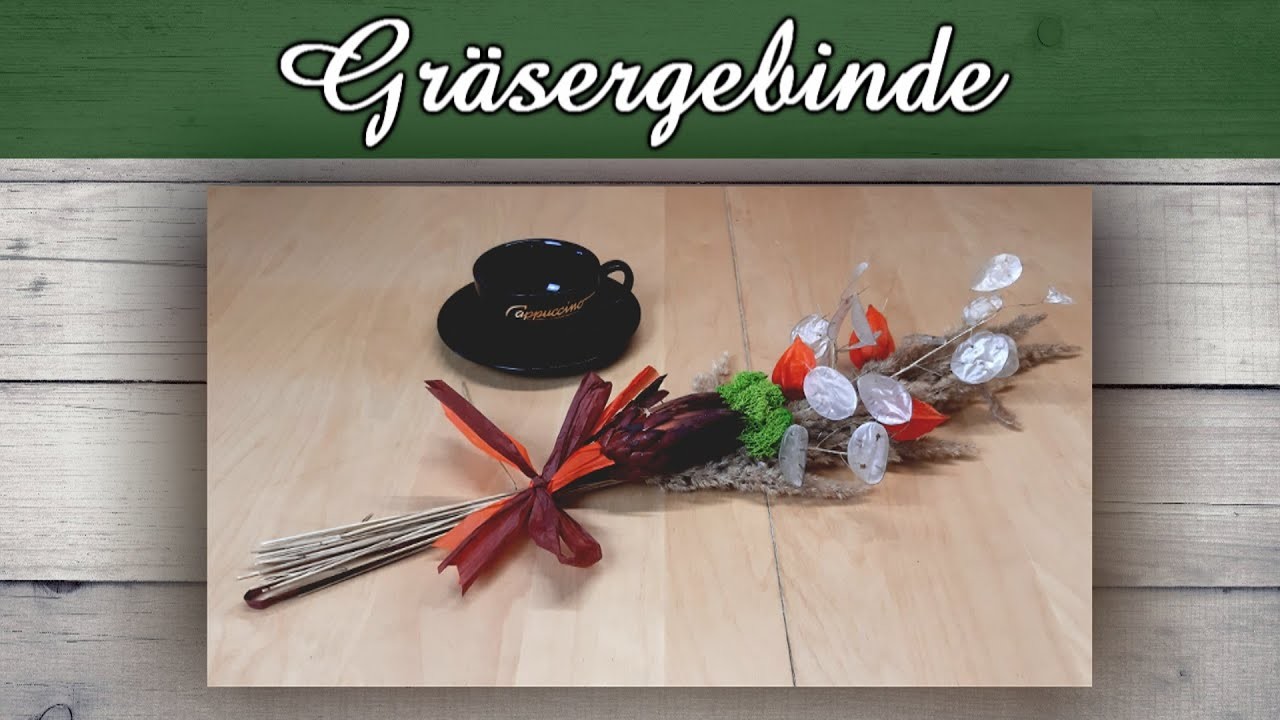 Kleines Gräsergebinde ???? Schöne Herbstdeko ???? Als Tischdeko oder zum Aufhängen | Dekoideen DIY