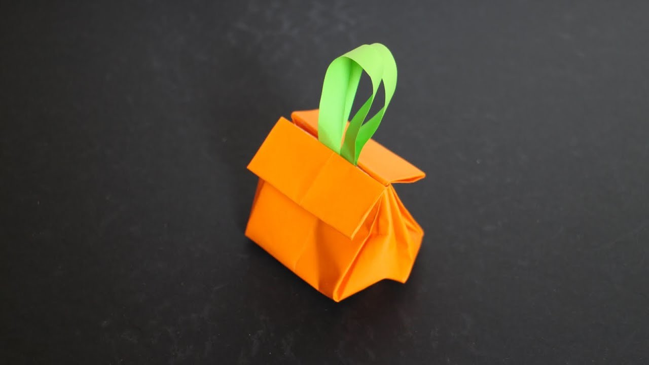 Kürbis Schachtel Basteln mit Papier DIY Deko oder Geschenk für Herbst, Geburtstag & Halloween [W+]