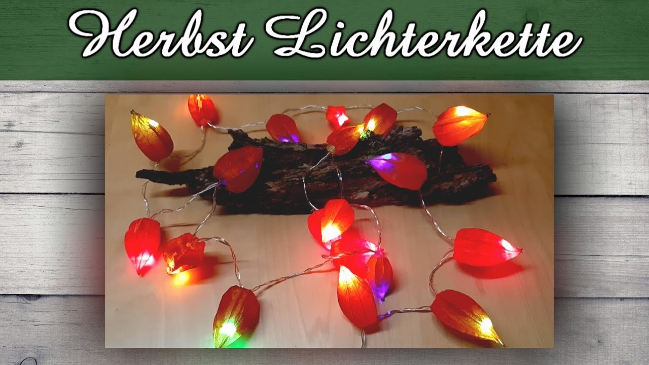 Lichterkette aus Physalis Lampions | Herbstdeko | Tischdeko | Upcycling | DIY