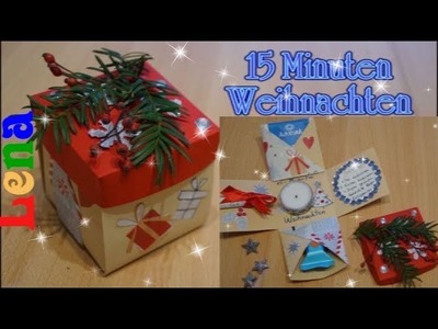 15 Minuten Weihnachten Explosionsbox basteln ???? how to make christmas explosion box