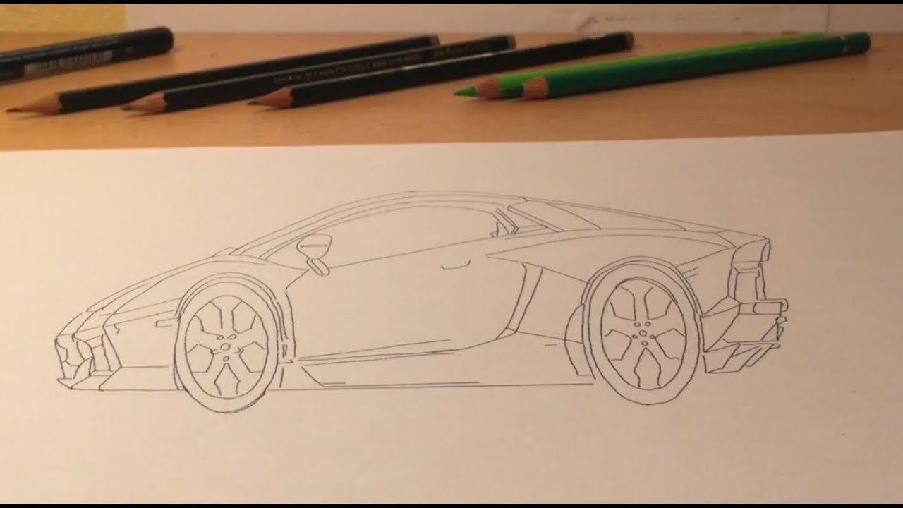 3D Zeichnen Lamborghini Veneno, lernen für Anfänger - Easy 3D Drawing Illusions for kids