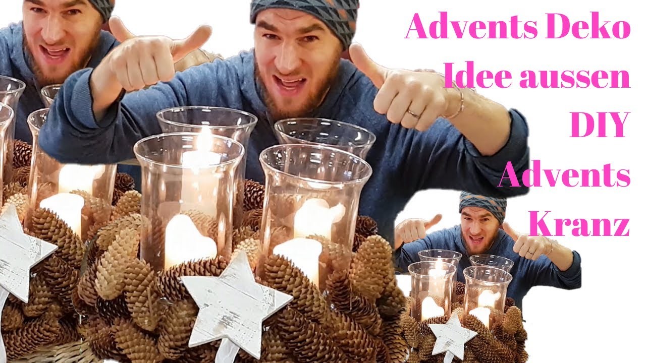 Adventsdeko Idee - Adventskranz Idee selber machen  - DIY Anleitung - Tannenzapfen Deko aus dem Wald