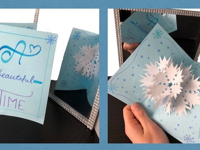 Amazing Origami || 3D Pop Up Card ???? || Snowflake ❄️ || Tutorial ⛄️