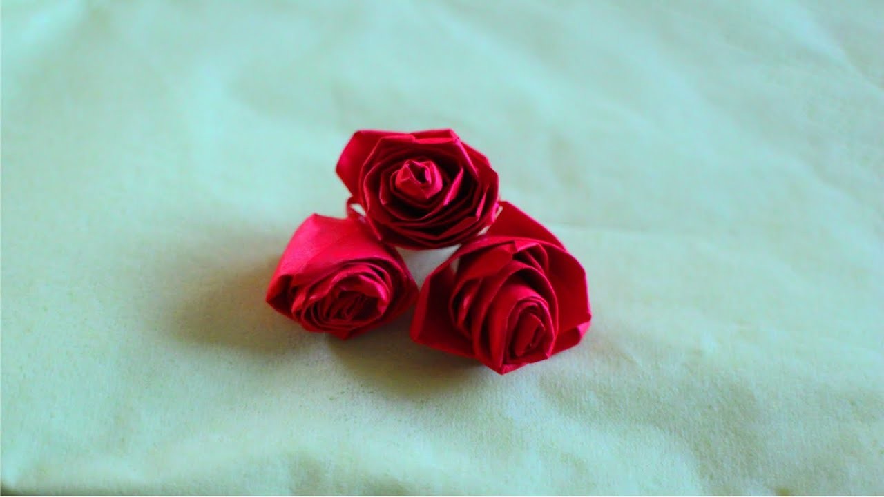 Basteln mit Papier: 'Rose' für Valentinstag, Hochzeit & Weihnachten