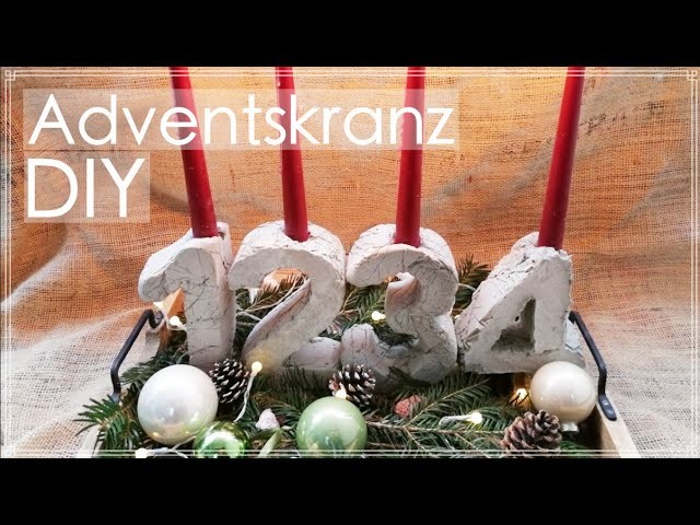 DIY ???? ADVENTSKRANZ aus Beton selber basteln ???? Ich bin total begeistert!