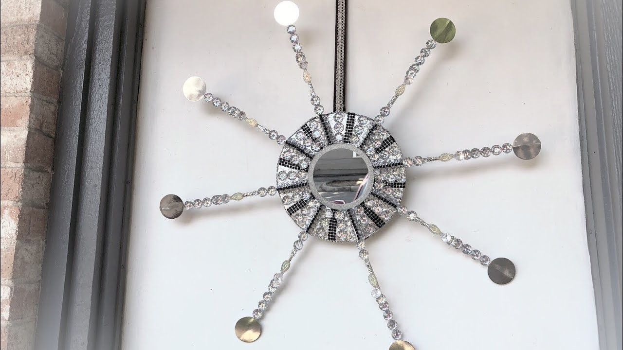 DIY Black and silver starburst mirror